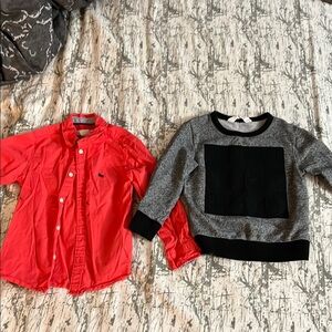 Red Button-Up Kids Shirt